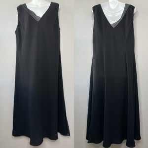 JONES NEW YORK Black Beaded Silk Dress Size 18W